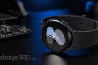 Unbranded circular smartwatch on a dark background illustrating Galaxy Watch 9 Snapdragon chipset leak reports